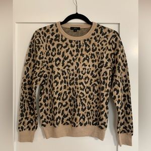J. Crew woman’s merino wool crew neck cheetah sweater